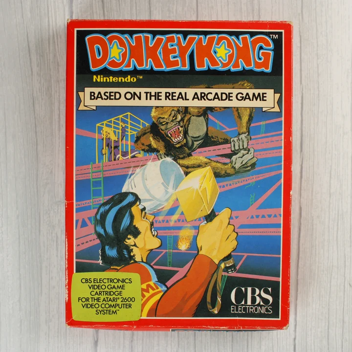 Donkey Kong Atari 2600 doboz Donkey Kong Atari 2600 játék dobozának előlapja