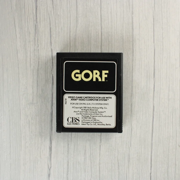 Gorf Atari 2600 cartridge Gorf Atari 2600 játék cartridge fekete műanyag házban