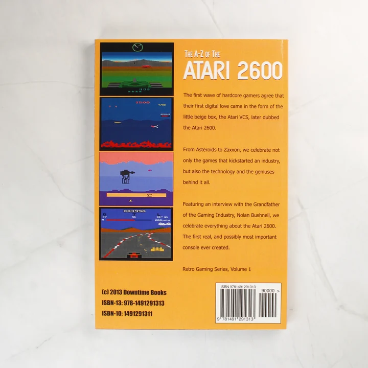 The A-Z of the Atari 2600 könyv hátlapja játékmenet fotókkal és leírással