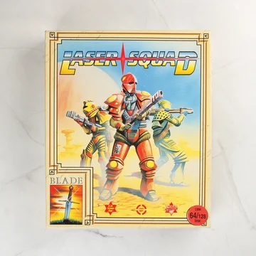 A Laser Squad videójáték színes dobozának előlapja