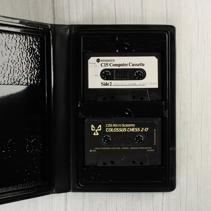 Colossus Chess 2.0 kazetták a tokban