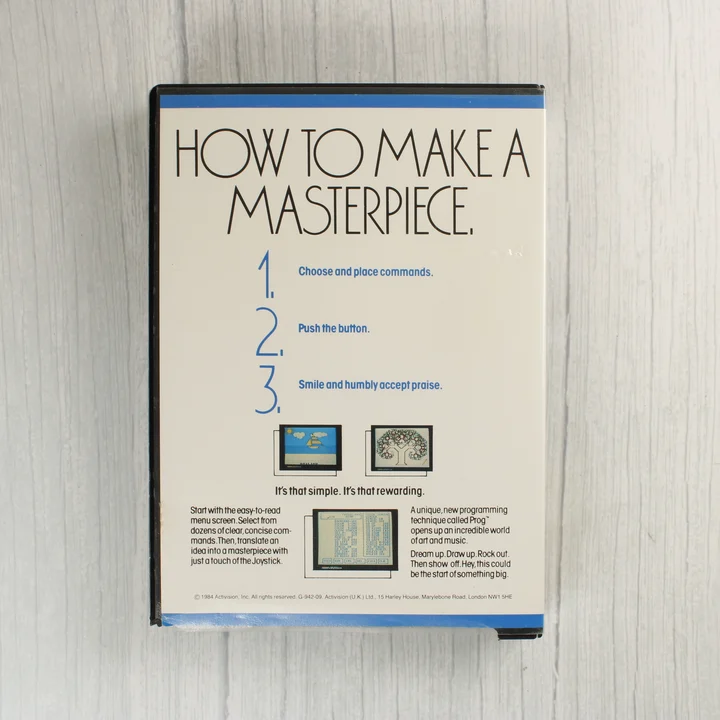The Designer's Pencil Commodore 64 játék dobozának hátoldala