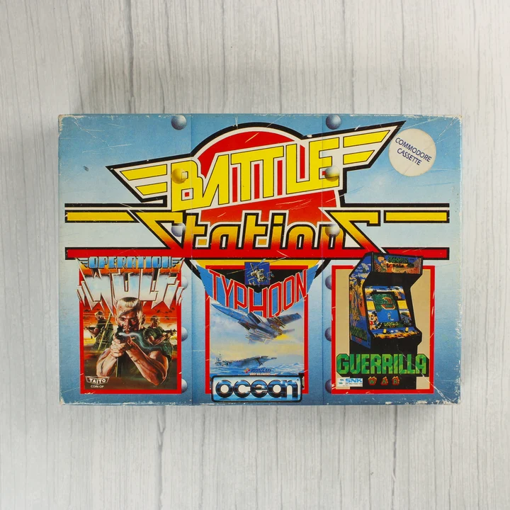 Battle Stations C64 doboz Battle Stations Commodore 64 játékgyűjtemény doboza