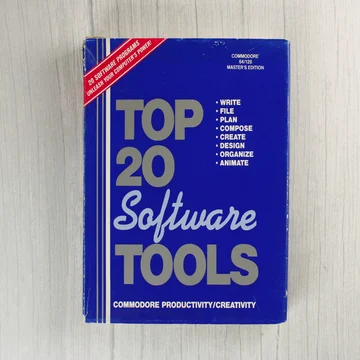 A Top 20 Software Tools szoftvergyűjtemény kék színű dobozának előlapja