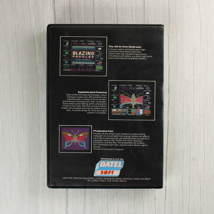 Blazing Paddles Illustrator szoftver hátoldala leírással