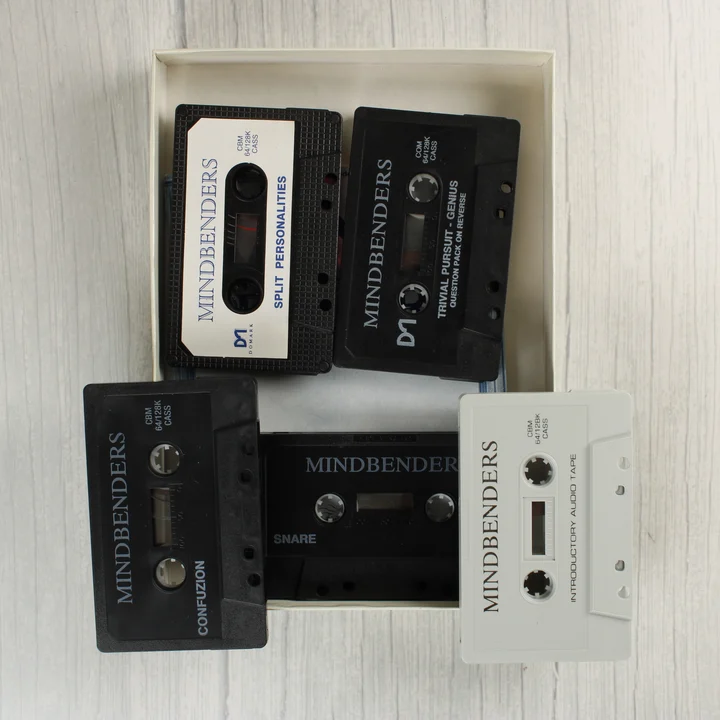 Mind Benders C64 kazetták Öt darab magnetofonkazetta a Mind Benders gyűjteményből