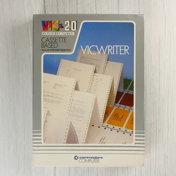 Commodore VIC-20 VICWRITER szoftver dobozának előlapja