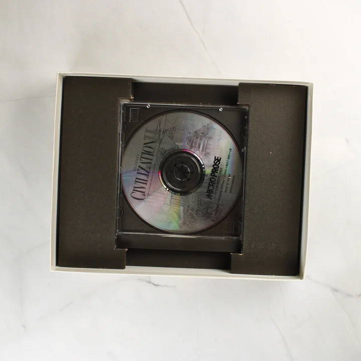 Civilization II CD-ROM Civilization II CD-ROM a tokjában a doboz belső tartójában