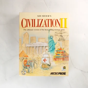 Sid Meier's Civilization II nagy dobozos PC játék elölnézete