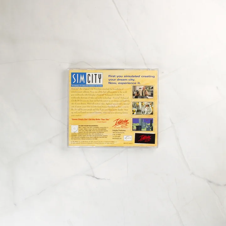 SimCity CD-tok hátoldala
