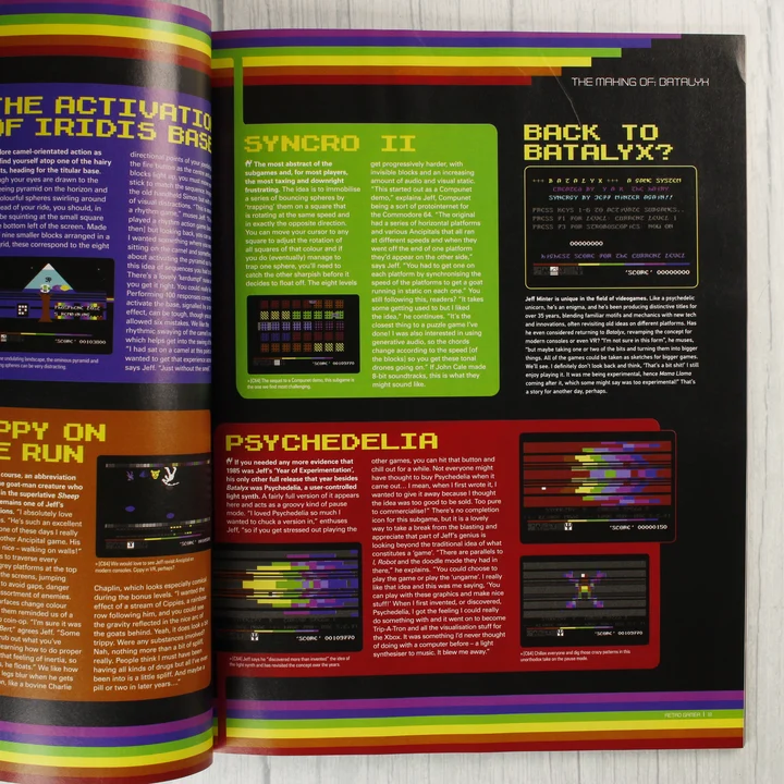 A Retro Gamer magazin belső oldala a Batalyx játékról