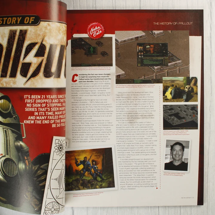 Retro Gamer Fallout belső oldal A Retro Gamer magazin belső oldala a Fallout történetéről