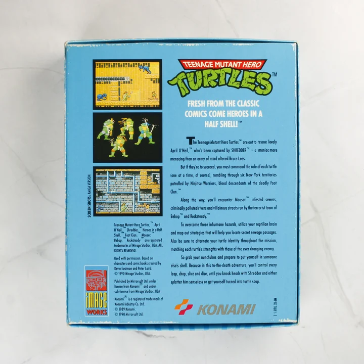 A játék dobozának hátoldala leírással és képekkel