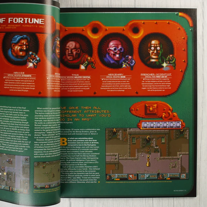 Retro Gamer magazin karakterek A Retro Gamer magazin karakterleírásokat tartalmazó oldala.