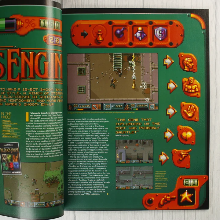 Retro Gamer magazin belső oldal A Retro Gamer magazin belső oldalai a The Chaos Engine cikkével.