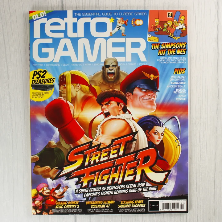 A Retro Gamer magazin 181. számának címlapja Street Fighter karakterekkel.