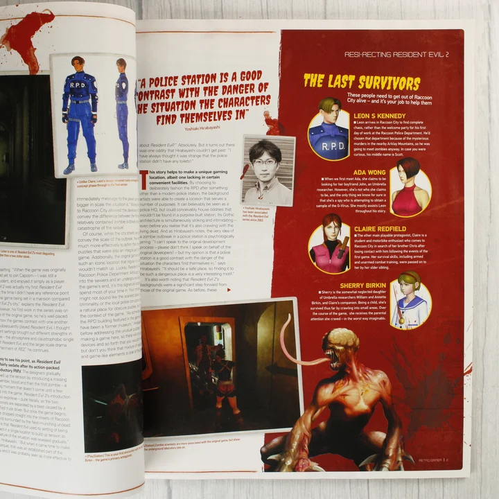 Retro Gamer belső tartalom A Retro Gamer magazin belső oldala a Resident Evil 2 cikk elejével