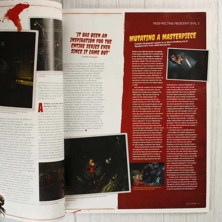 Retro Gamer cikk részlet A Retro Gamer magazin cikke a Resident Evil 2 remake-ről