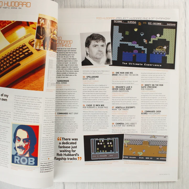 Retro Gamer belső oldal 2 A Retro Gamer magazin belső oldala videójáték képernyőfotókkal