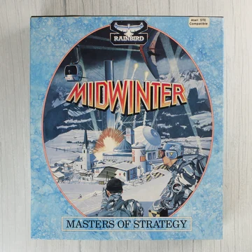 A Midwinter videójáték Atari ST kiadásának díszdoboza elölről.