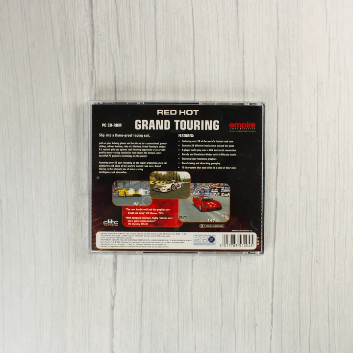 A Grand Touring CD-tok hátoldala