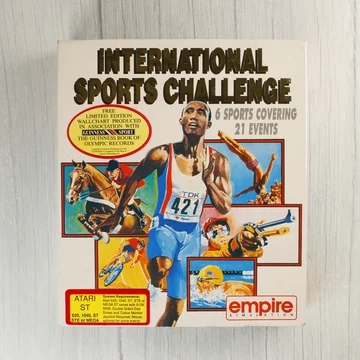 International Sports Challenge Atari ST játék dobozának eleje
