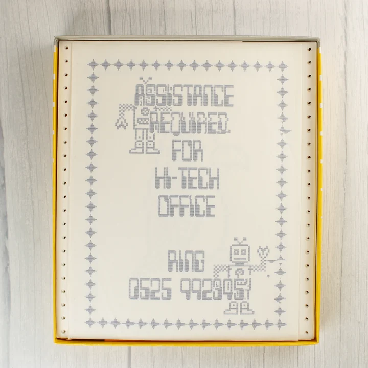 Nyomtatott minta a The Print Shop szoftverből