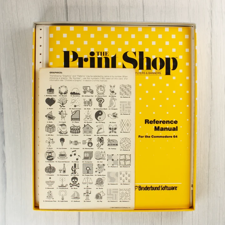 The Print Shop kézikönyv és grafikai segédlet