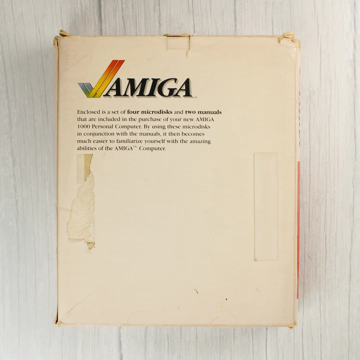 Amiga Software doboz hátoldala leírással
