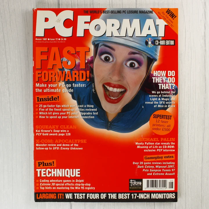 A PC Format magazin 1997. augusztusi számának címlapja