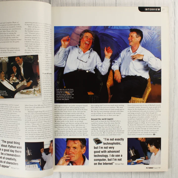 Interjú Michael Palinnal a PC Format magazinban