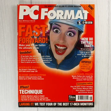 A PC Format magazin 1997. augusztusi számának címlapja