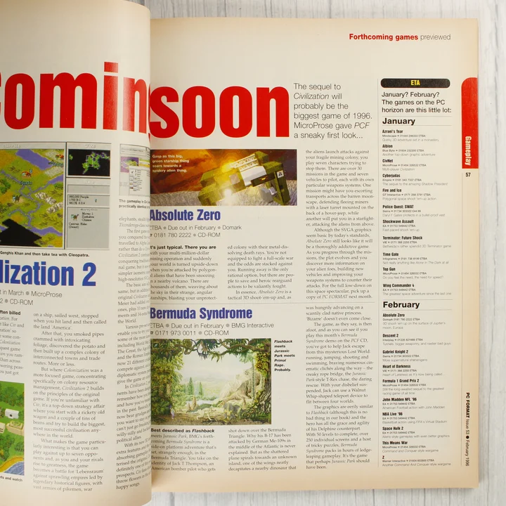 Játékismertető oldal a PC Format magazinból