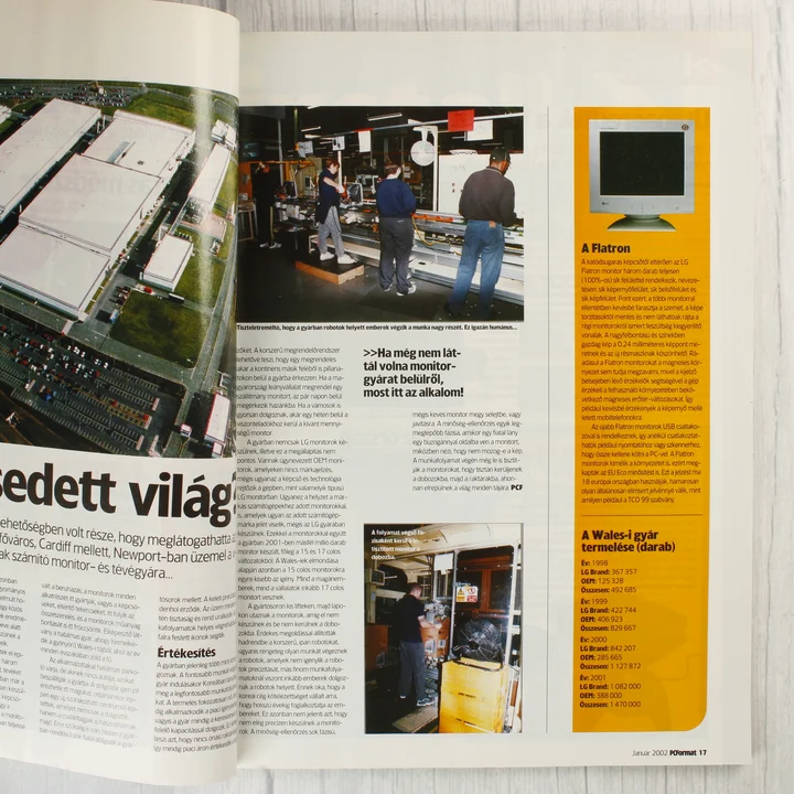 PC Format LG gyárlátogatás Cikk az LG monitorgyártásáról a PC Format magazinban