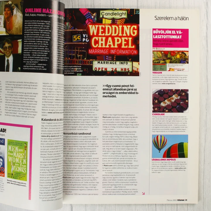 PC Format tartalom A PC Format magazin kinyitott oldalpárja színes illusztrációkkal