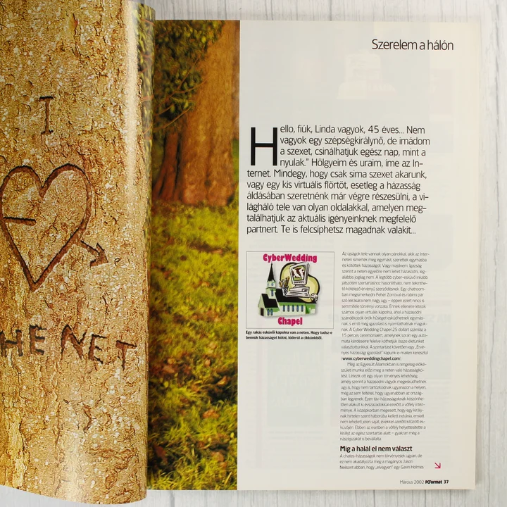 PC Format belső oldal A PC Format magazin egyik belső oldala a Szerelem a hálón cikkel