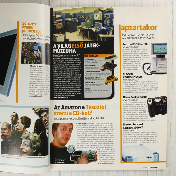 PC Format belső oldal cikkek A PC Format magazin belső oldala játékmúzeumról és technológiai újdonságokról