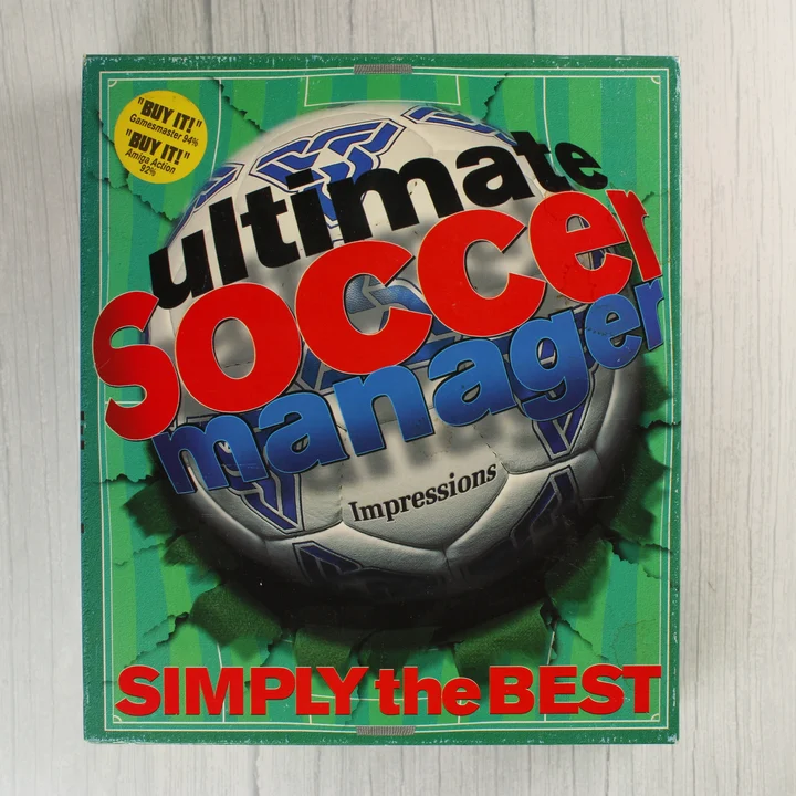 Ultimate Soccer Manager doboz elölnézet Az Ultimate Soccer Manager videójáték dobozának előlapja