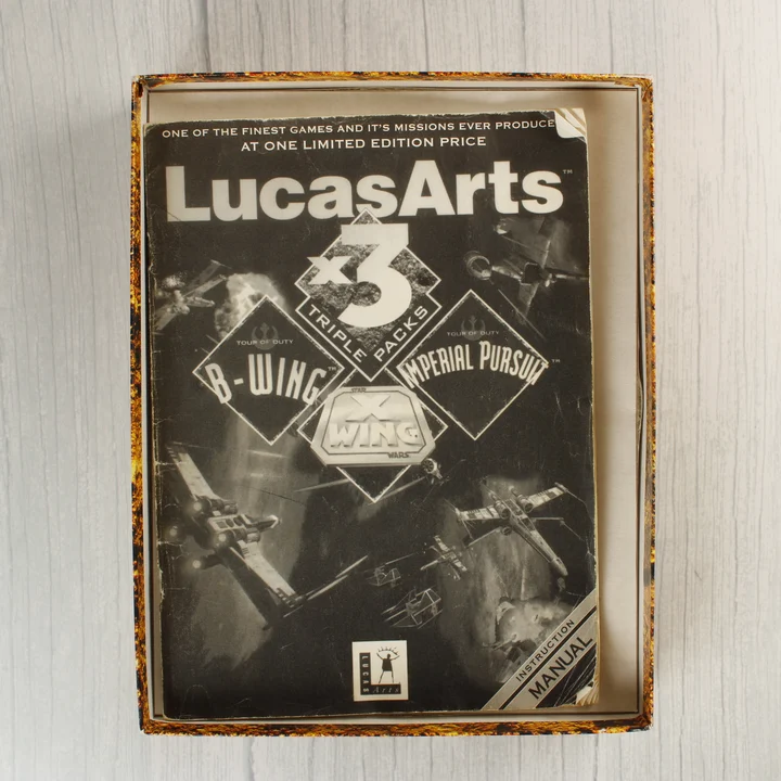 Star Wars X-Wing Triple Pack használati útmutató a dobozban