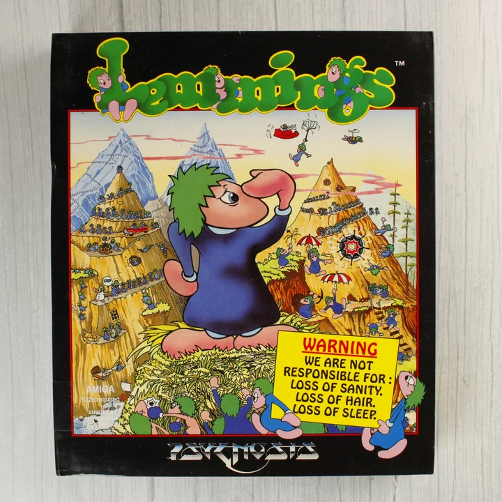 Lemmings Amiga játék dobozának előlapja