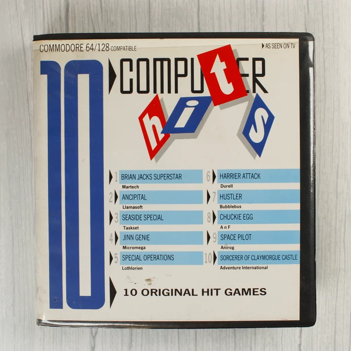 A 10 Computer Hits Commodore 64 játékválogatás elülső borítója