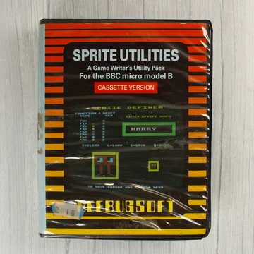 A Sprite Utilities szoftver elülső borítója fekete tokban