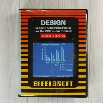 Beebugsoft Design szoftver tokjának előlapja BBC Micro géphez