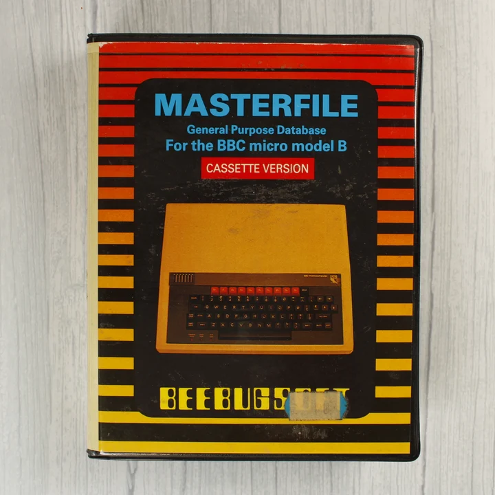 Masterfile BBC Micro szoftver kazetta tok elölnézete