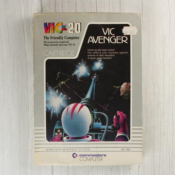 VIC Avenger videójáték doboza Commodore VIC-20 számítógéphez