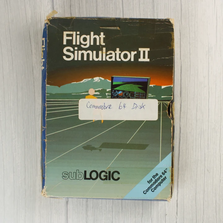 Flight Simulator II Commodore 64 doboz elölnézete