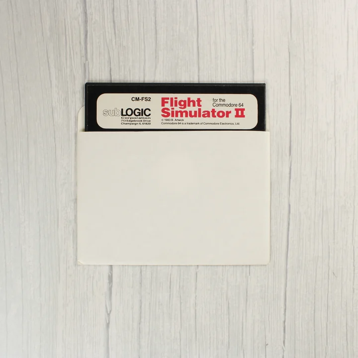 Flight Simulator II 5,25 colos floppy lemez