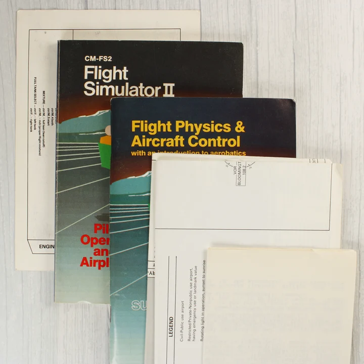 Flight Simulator II kézikönyvek és dokumentáció