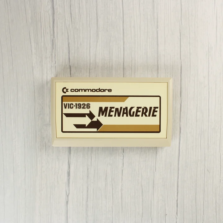 A Menagerie videójáték cartridge felülnézete
