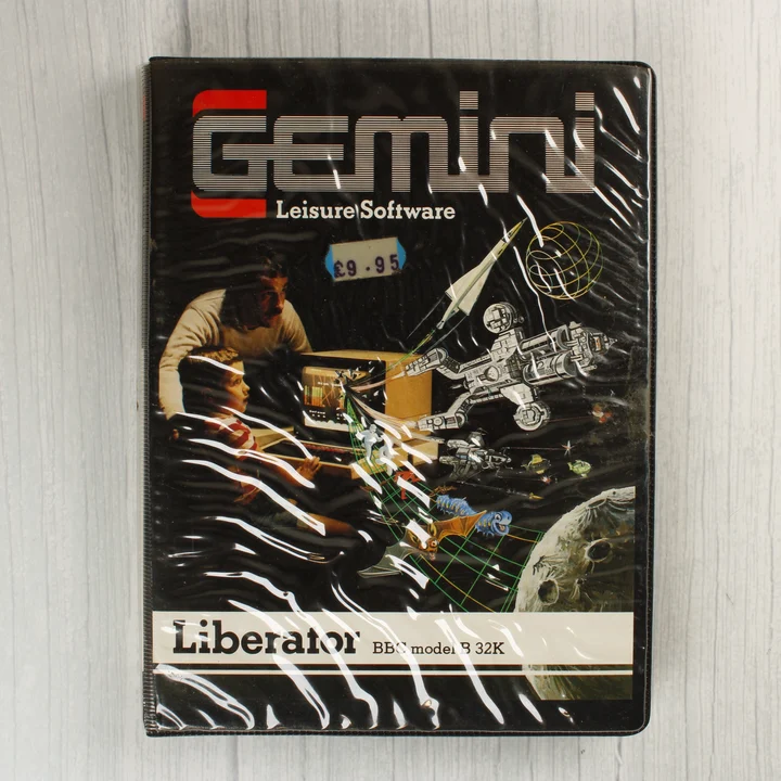 Liberator videójáték tokjának előlapja BBC Model B számítógéphez